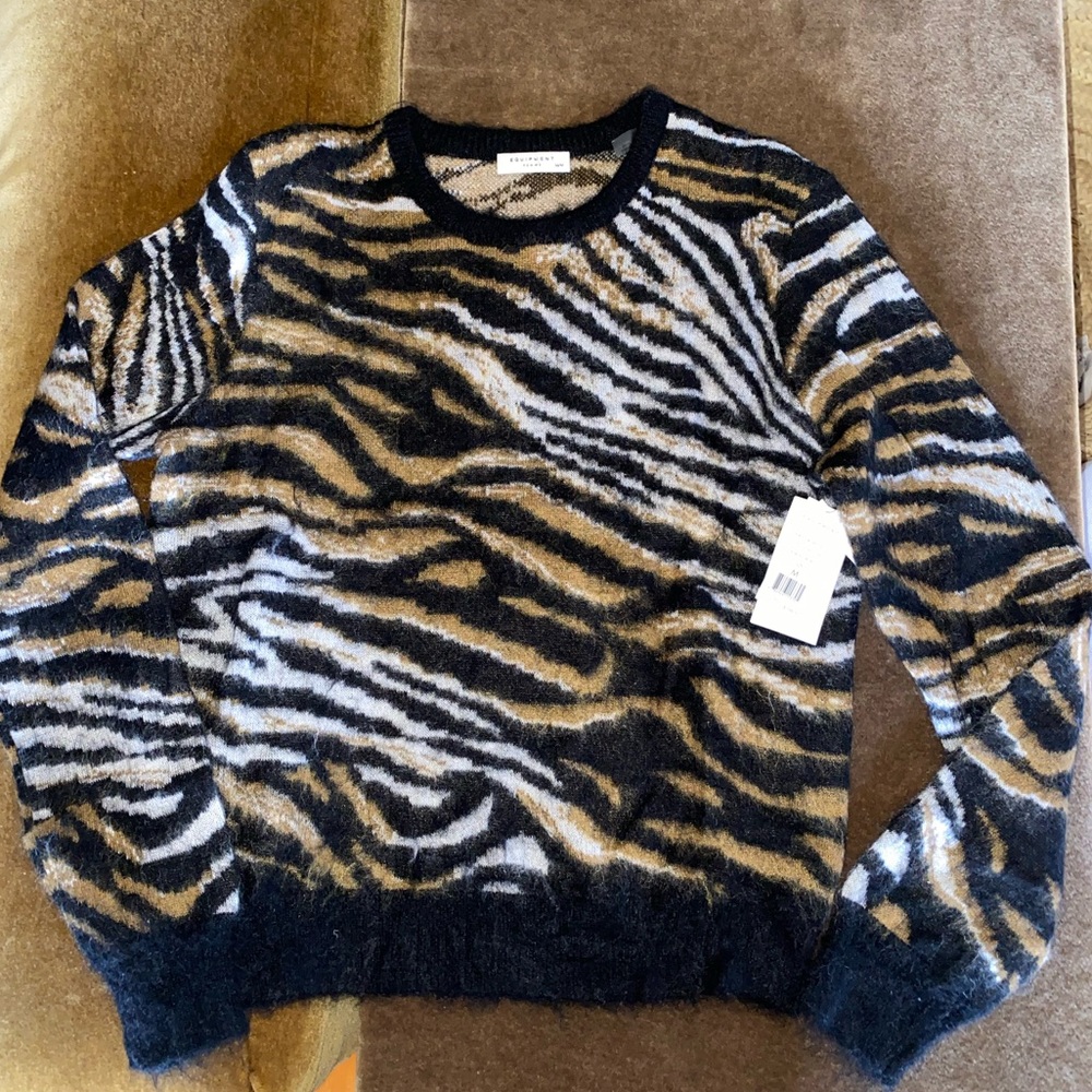 Equipment Femme Mohair Tiger Sweater